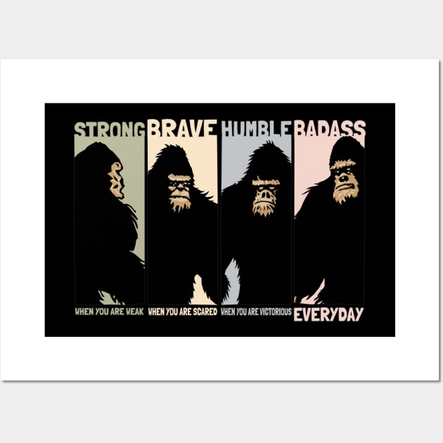 Vintage Bigfoots We Stand The Legend Wall Art by KewaleeTee